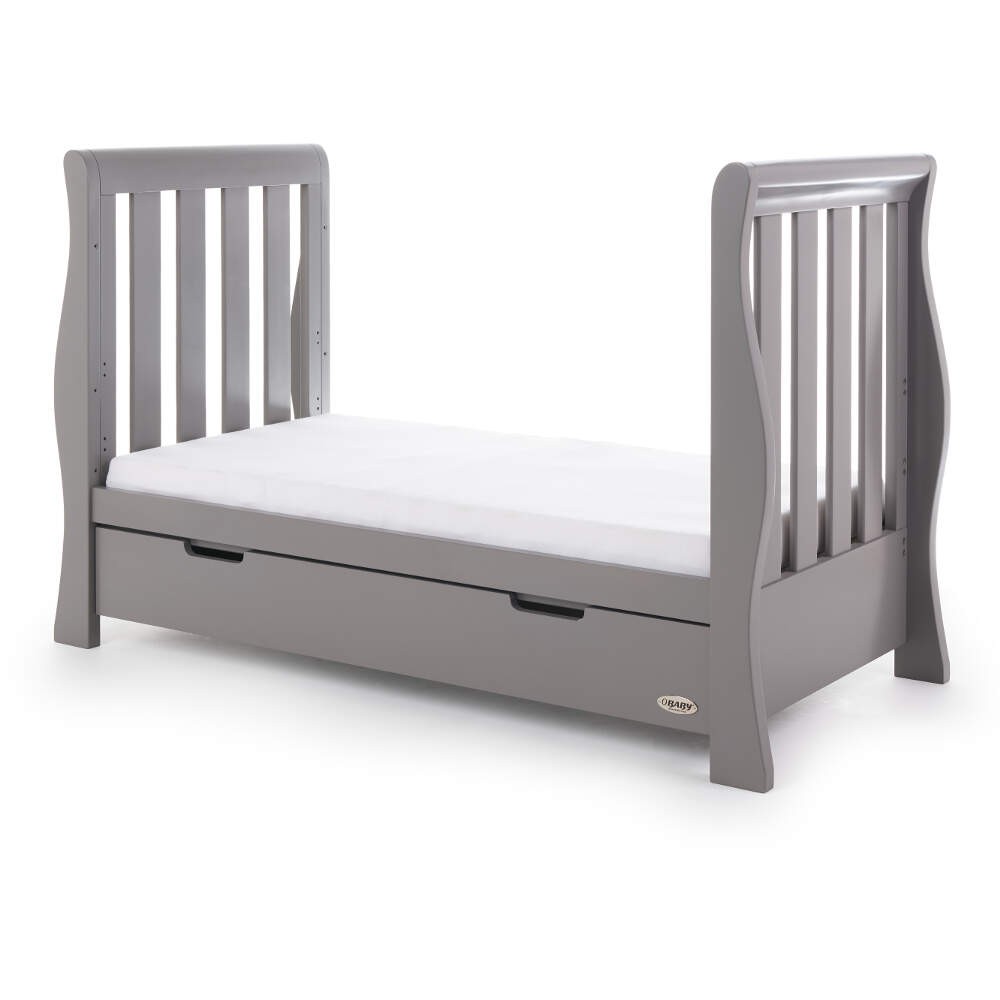 stamford luxe sleigh cot bed
