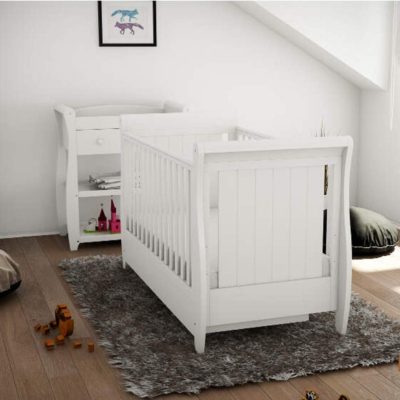 babymore stella sleigh cot bed