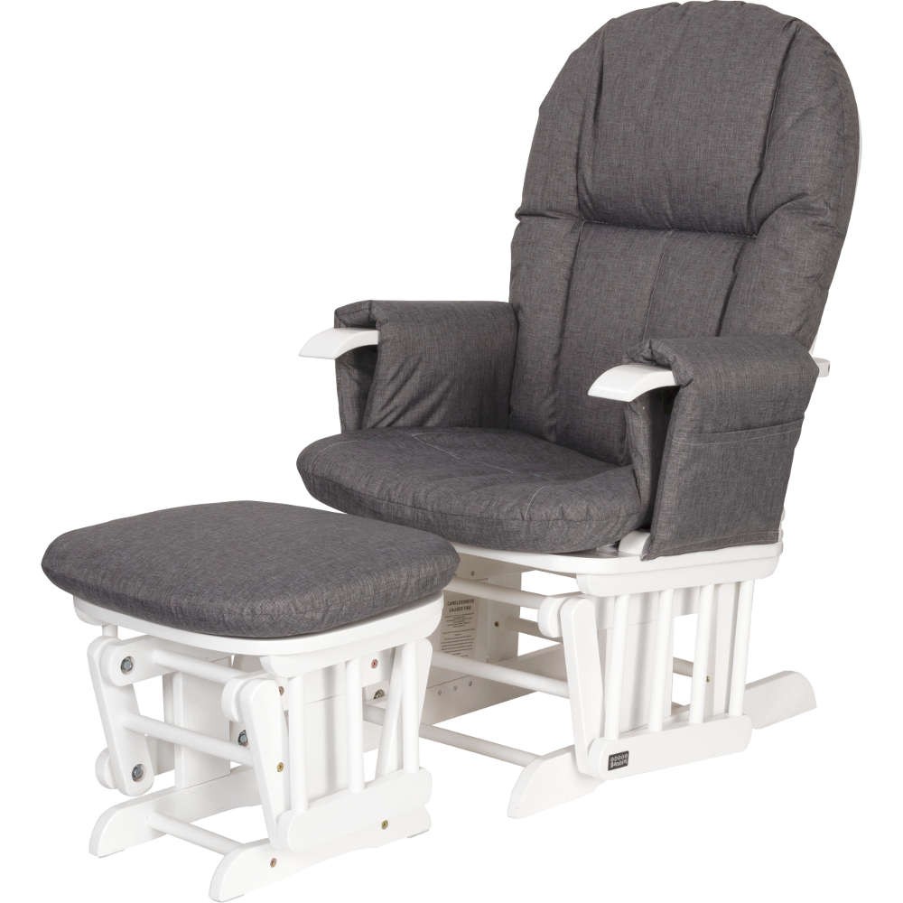 tutti bambini recliner glider chair and stool