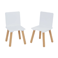 Liberty House Toys White and Pinewood Table and Chair Set