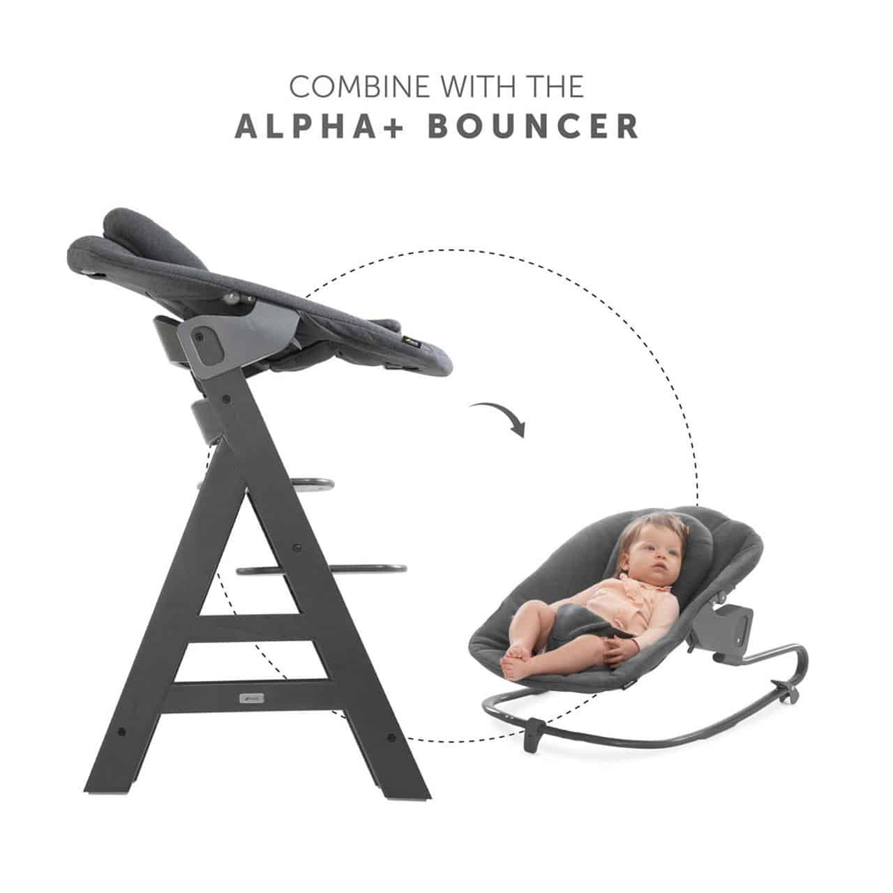 Hauck Alpha+ Select Highchair - Charcoal