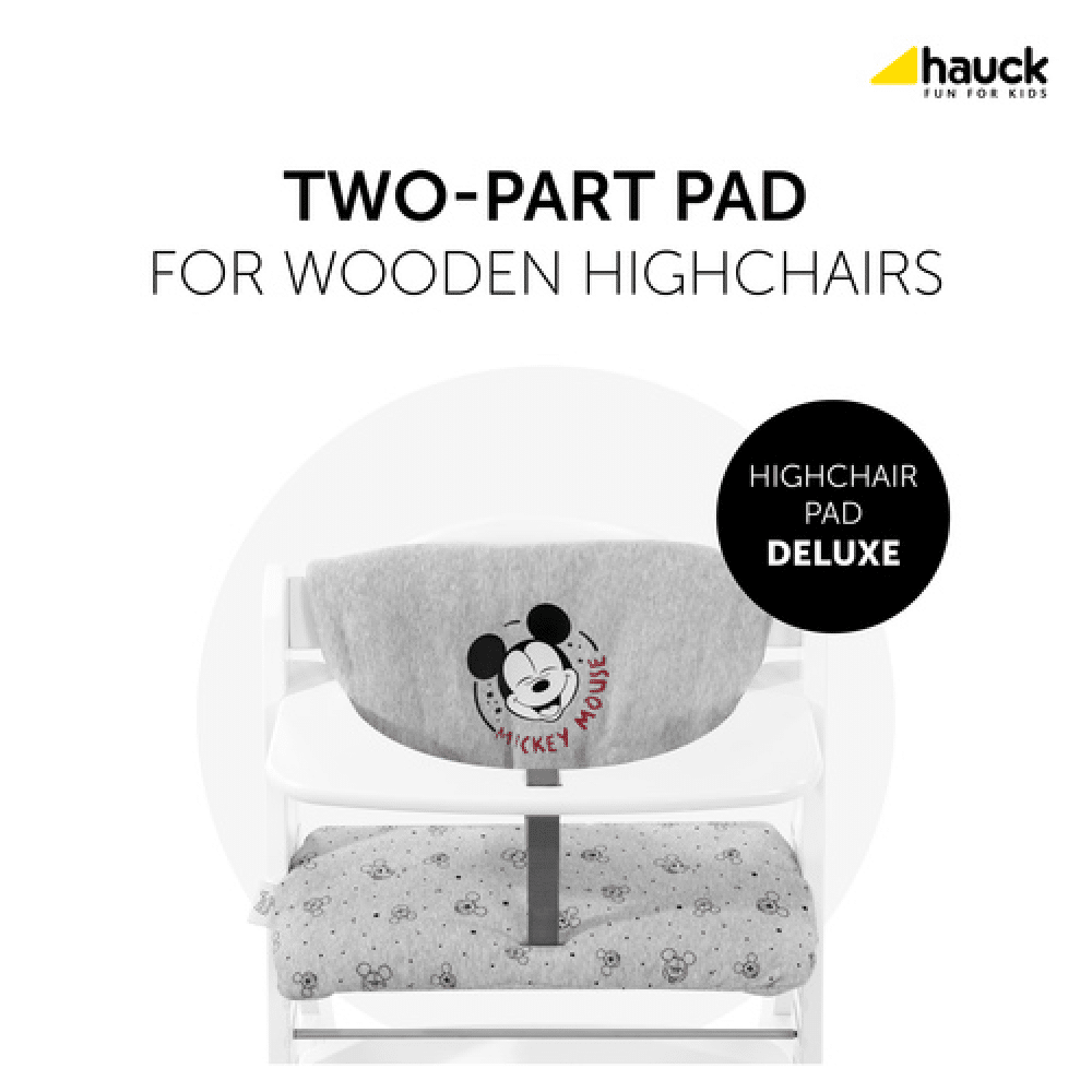 Hauck Alpha Highchair Pad Deluxe - Grey Mickey Mouse