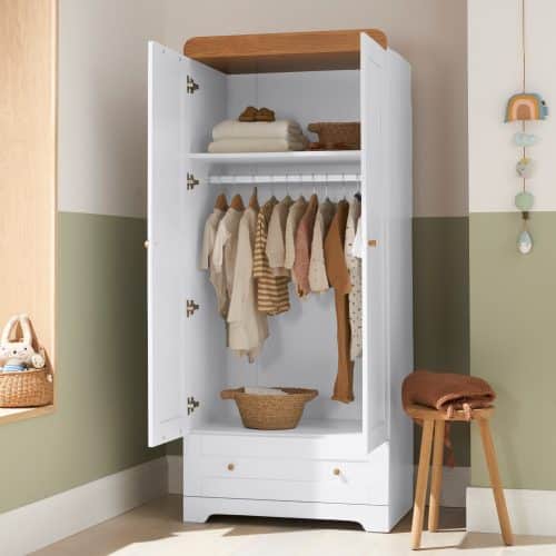 Tutti Bambini Napoli Wardrobe - White/Oak - Smart Kid Store